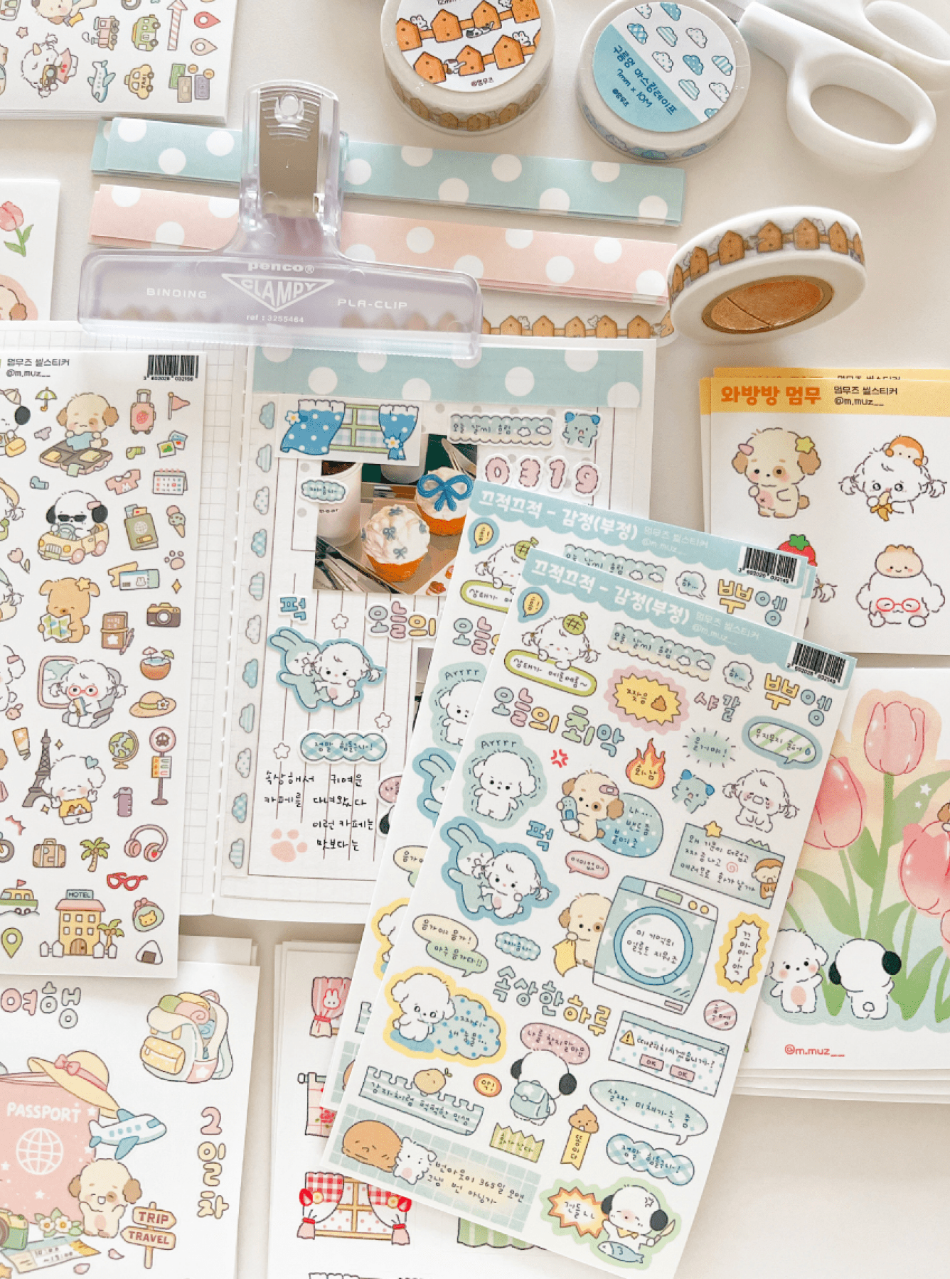 [MZ52] NEW Mummuz 'Scribbling Emotions - Negativity' Sticker Sheet - Mummuz__korean_sticker_stationery