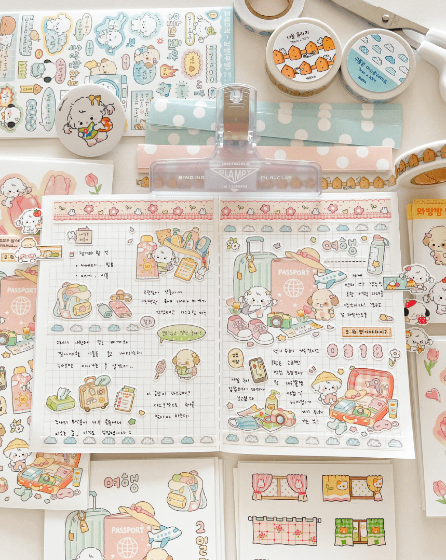 [MZ53] NEW Mummuz 'Travel Necessities' Sticker Sheet - Mummuz__korean_sticker_stationery