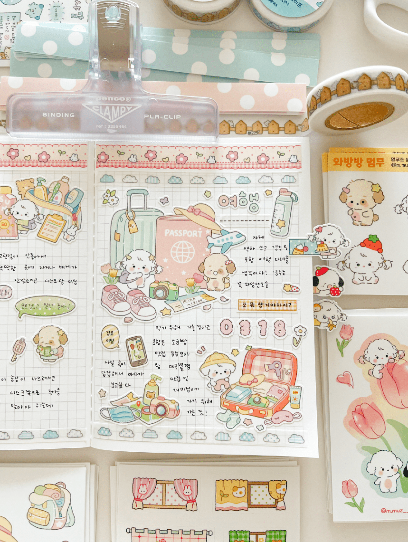 [MZ53] NEW Mummuz 'Travel Necessities' Sticker Sheet - Mummuz__korean_sticker_stationery