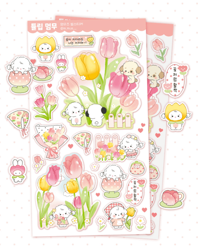[MZ56] NEW Mummuz 'Tulip' Sticker Sheet - Mummuz__korean_sticker_stationery