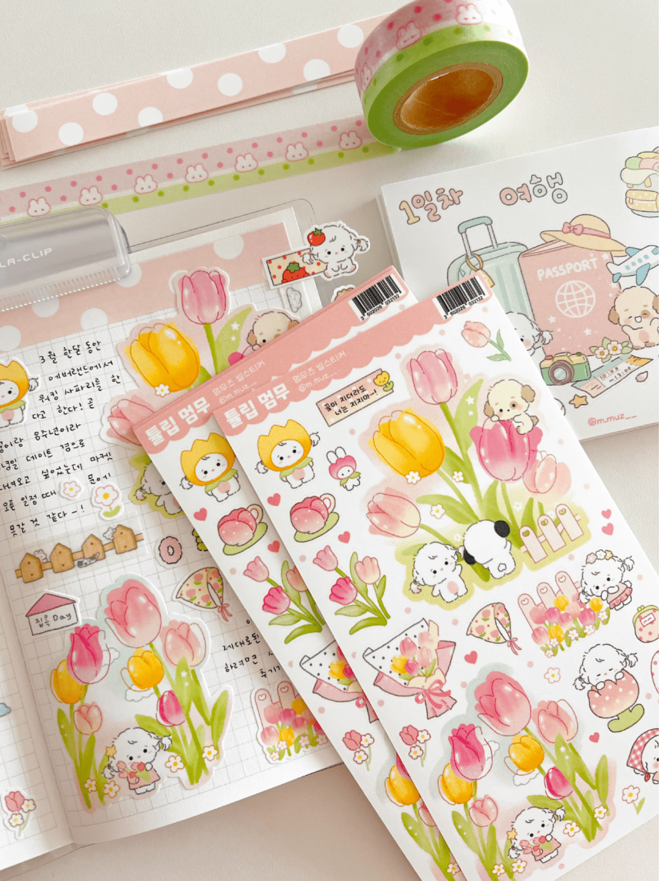 [MZ56] NEW Mummuz 'Tulip' Sticker Sheet - Mummuz__korean_sticker_stationery