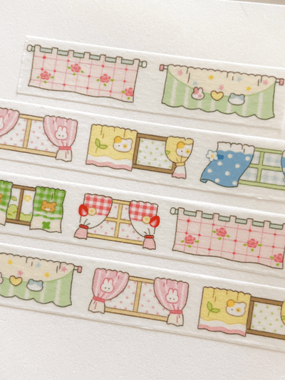 [MZ57] NEW Mummuz 'Petite Curtain' Masking Tape 15mm x 10m - Mummuz__korean_sticker_stationery