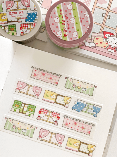 [MZ57] NEW Mummuz 'Petite Curtain' Masking Tape 15mm x 10m - Mummuz__korean_sticker_stationery