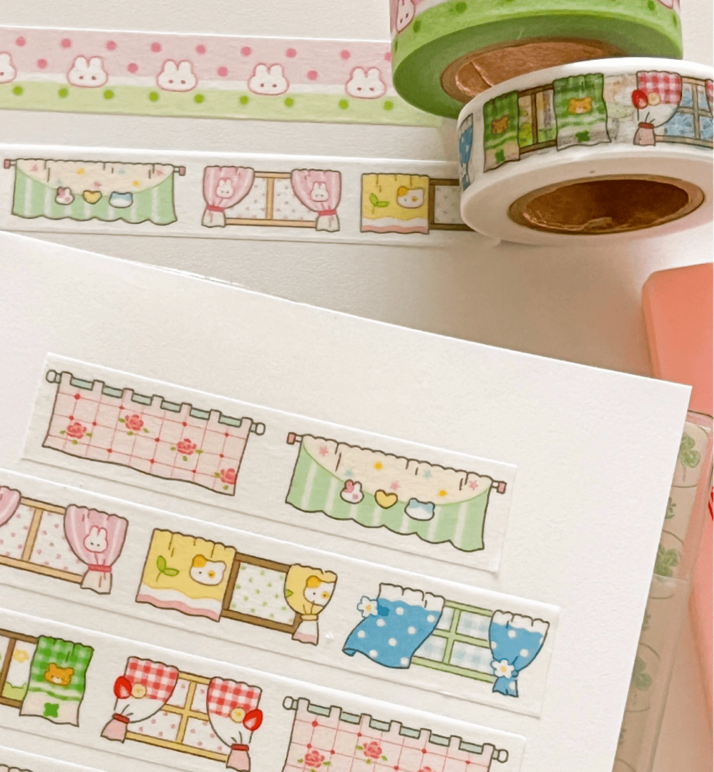 [MZ57] NEW Mummuz 'Petite Curtain' Masking Tape 15mm x 10m - Mummuz__korean_sticker_stationery