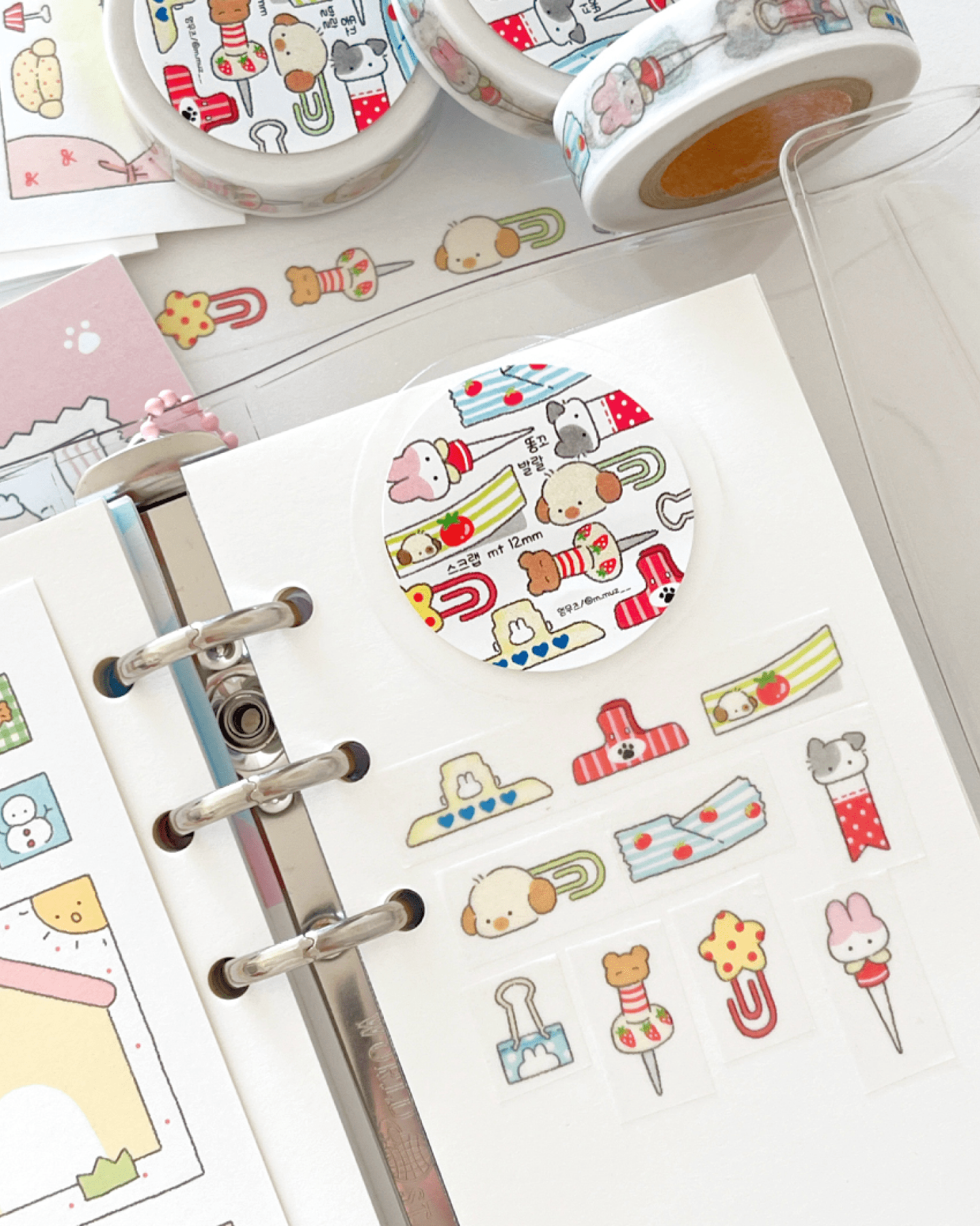 [MZ58] NEW Mummuz 'Cute Scrapbooking' Masking Tape 12mm x 10m - Mummuz__korean_sticker_stationery