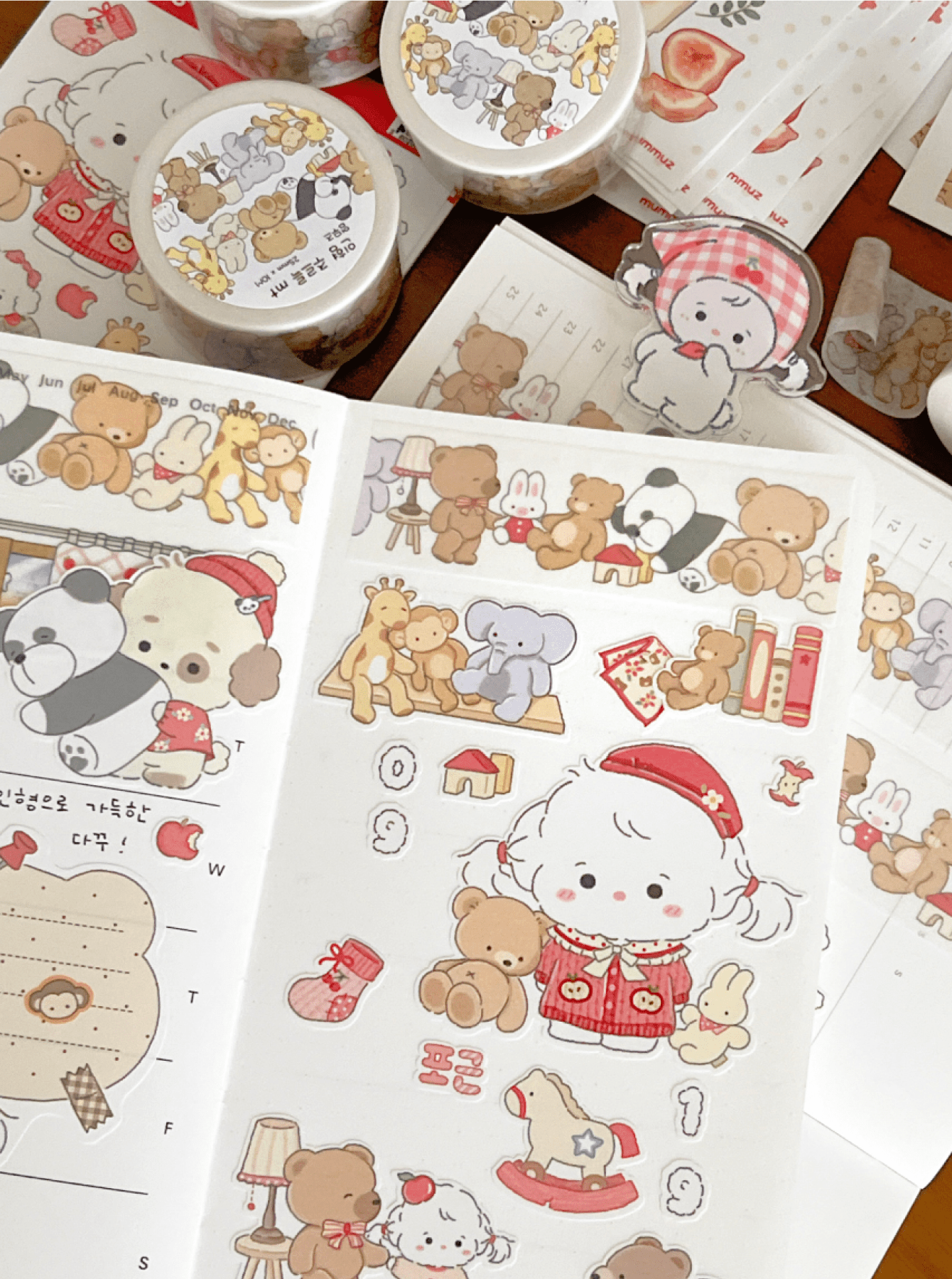 [MZ59] NEW Mummuz 'Plushies' Masking Tape 25mm x 10m - Mummuz__korean_sticker_stationery
