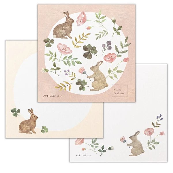 [NK01] Nuku Memo Pad - Bunny Flowers - K:DULT FACTORY__korean_sticker_stationery