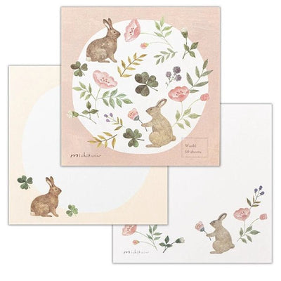 [NK01] Nuku Memo Pad - Bunny Flowers - K:DULT FACTORY__korean_sticker_stationery