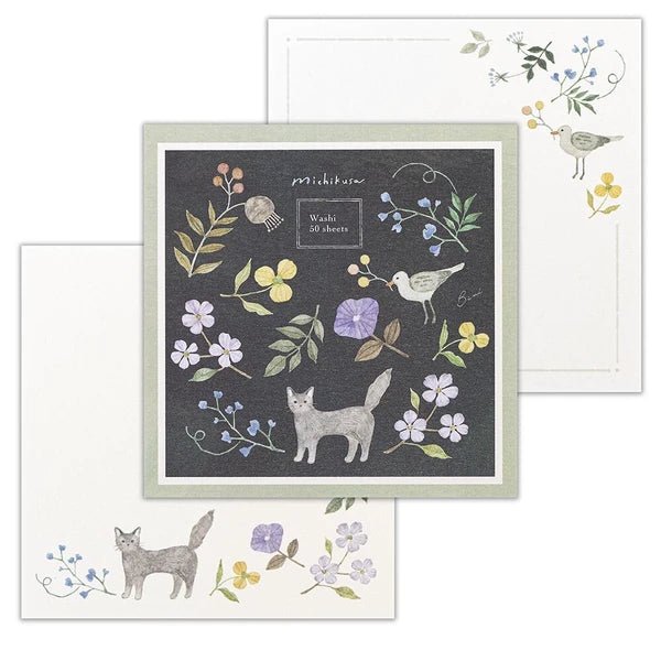 [NK02] Nuku Memo Pad - Cat and Bird - K:DULT FACTORY__korean_sticker_stationery