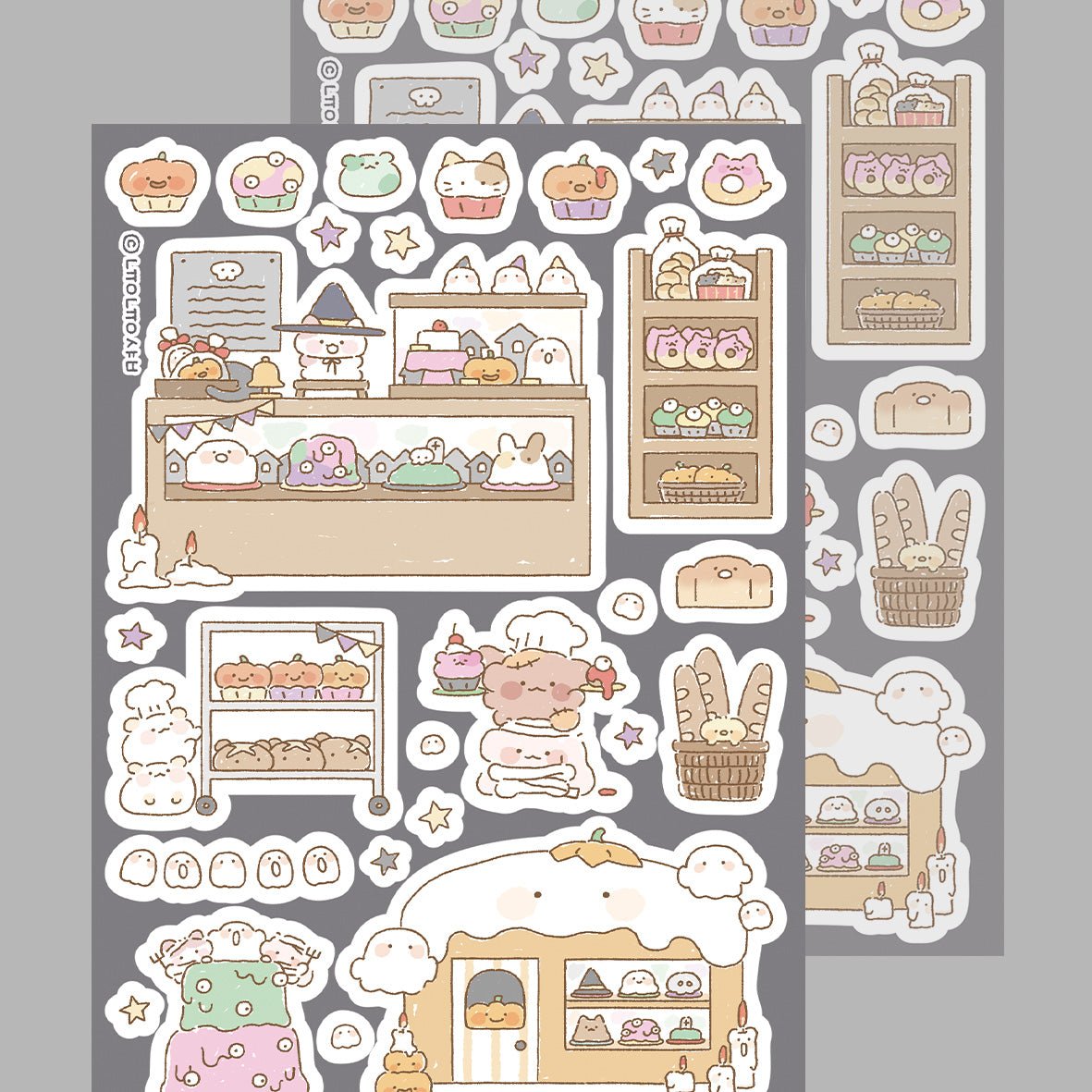 [NN02] NEW Nyung Nyung Shop 'Baking Witch' Halloween Sticker Pack -Nyung Nyung Shop__korean_sticker_stationery