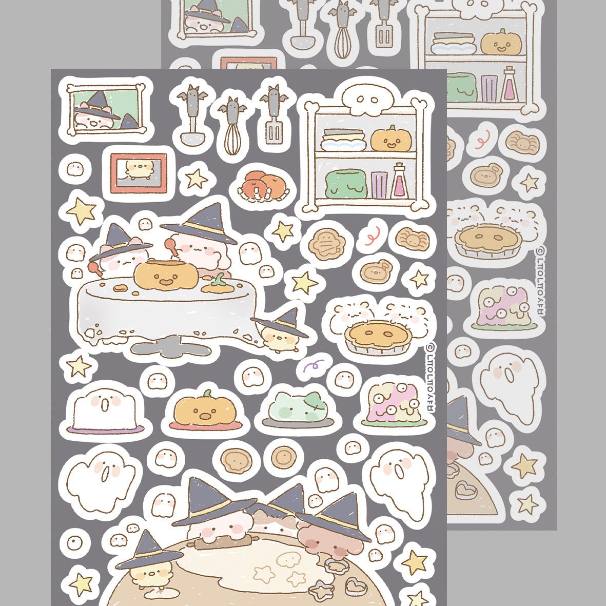 [NN02] NEW Nyung Nyung Shop 'Baking Witch' Halloween Sticker Pack -Nyung Nyung Shop__korean_sticker_stationery