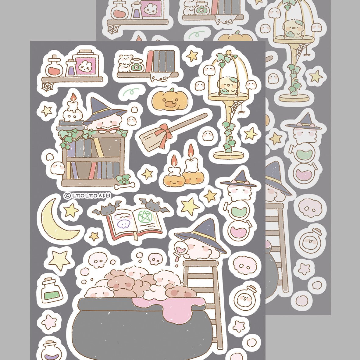 [NN02] NEW Nyung Nyung Shop 'Baking Witch' Halloween Sticker Pack -Nyung Nyung Shop__korean_sticker_stationery