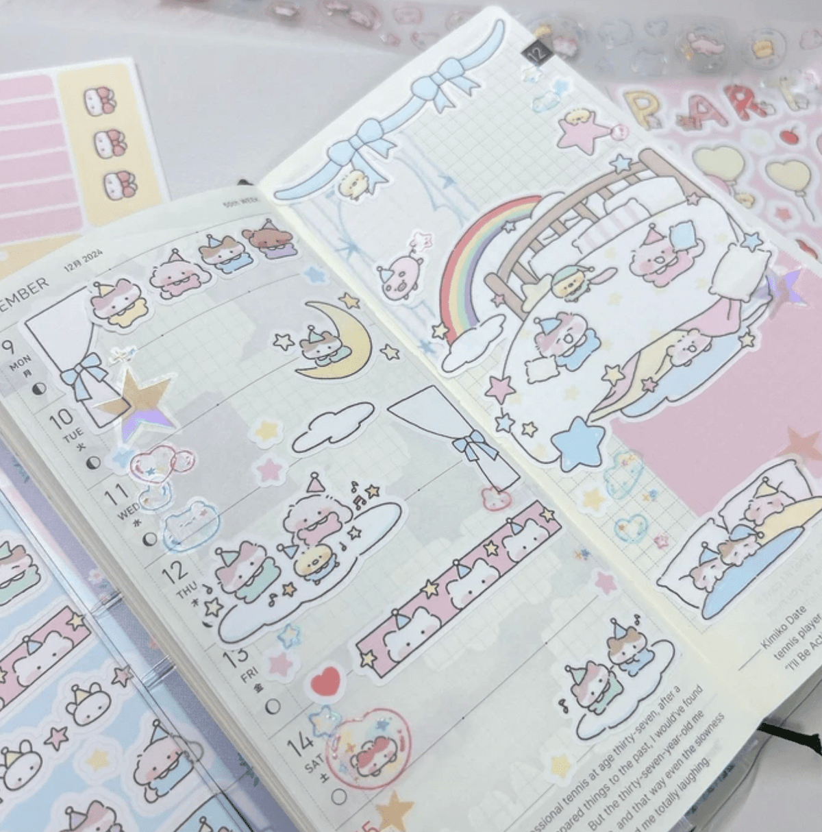 [NN03] NEW Nyung Nyung Shop 'Party Party' Sticker Pack (Single/Pack) -Nyung Nyung Shop_NN03 - Pack_korean_sticker_stationery