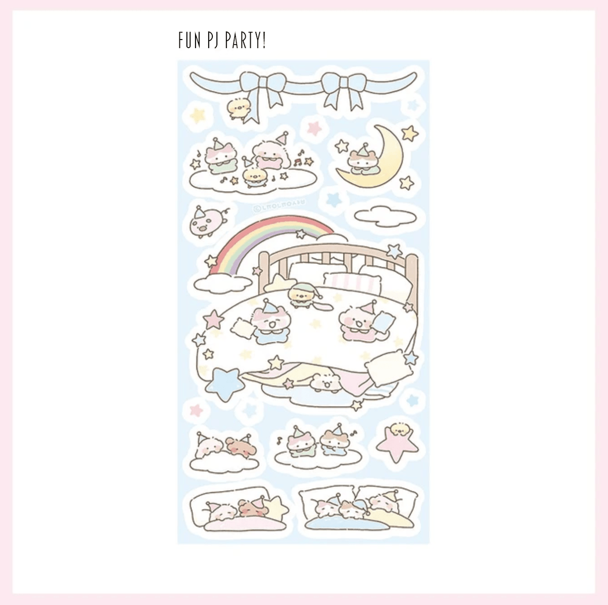 [NN03] NEW Nyung Nyung Shop 'Party Party' Sticker Pack (Single/Pack) -Nyung Nyung Shop_NN03 - Pack_korean_sticker_stationery