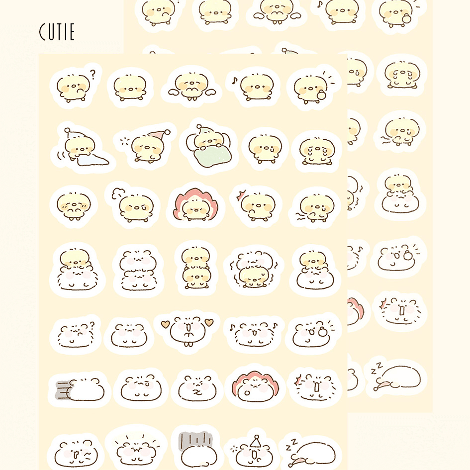 [NN04] NEW Nyung Nyung Shop 'Various Emotions ver.2' Sticker Pack (Single/Pack) -Nyung Nyung Shop_NN04S3 - Cutie (Chick)_korean_sticker_stationery