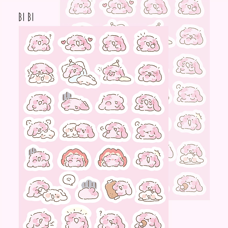 [NN05] NEW Nyung Nyung Shop 'Various Emotions ver.1' Sticker Pack (Single/Pack) -Nyung Nyung Shop_NN05S3 - Bi Bi (Dark Pink)_korean_sticker_stationery