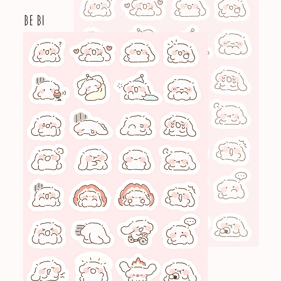 [NN05] NEW Nyung Nyung Shop 'Various Emotions ver.1' Sticker Pack (Single/Pack) -Nyung Nyung Shop_NN05S1 - Be Bi (Light Pink)_korean_sticker_stationery