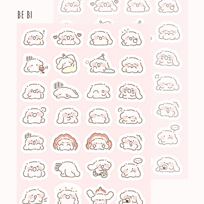 [NN05] NEW Nyung Nyung Shop 'Various Emotions ver.1' Sticker Pack (Single/Pack) -Nyung Nyung Shop_NN05S1 - Be Bi (Light Pink)_korean_sticker_stationery