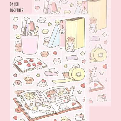 [NN06] NEW Nyung Nyung Shop 'Let's Dakku Together' Sticker Pack (Single/Pack) -Nyung Nyung Shop_NN06S1 - Dakku Together_korean_sticker_stationery