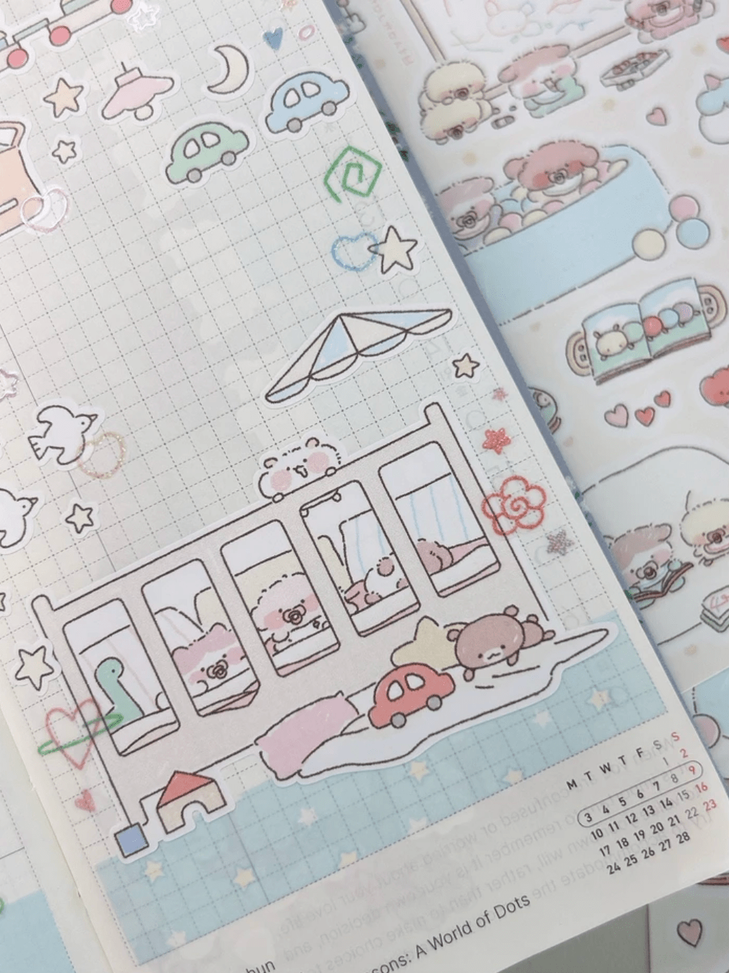 [NN07] NEW Nyung Nyung Shop 'Fluffy Fluffy' Sticker Pack (Single/Pack) -Nyung Nyung Shop_NN07S3 - Babies' Playtime_korean_sticker_stationery
