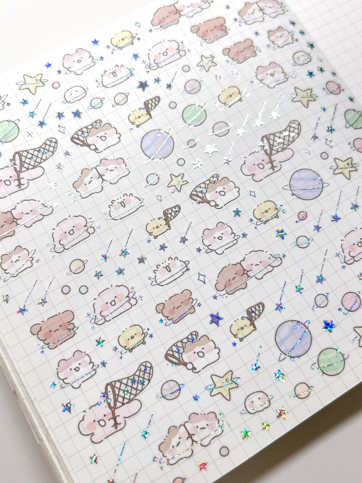 [NN12] NEW Nyung Nyung Shop 'Galaxy/Ocean Friends' Kisscut Masking Tape (options) -Nyung Nyung Shop_NN12S1 - Galaxy_korean_sticker_stationery