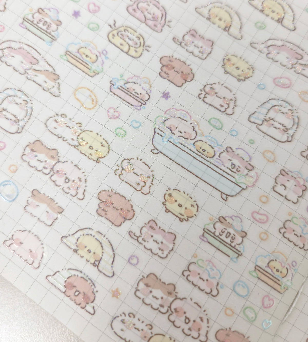 [NN16] NEW Nyung Nyung Shop 'Seoul Illustration Korea Release' Kisscut Masking Tapes (options) -Nyung Nyung Shop_NN16S2 - Scruffy & Fluffy_korean_sticker_stationery
