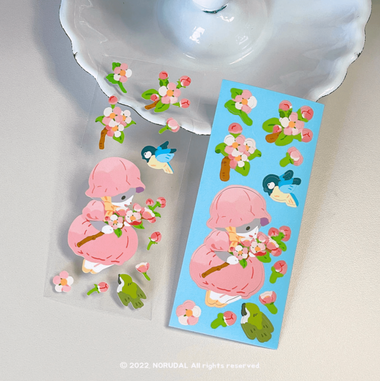 [NR03] Norudal Shop Flower Fairy Big Seals Sticker Set - Norudal Shop__korean_sticker_stationery