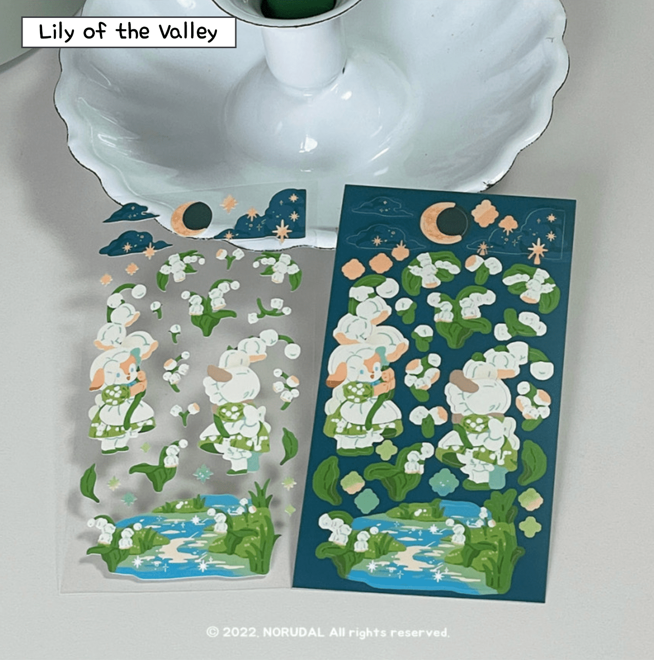 [NR04] Norudal Shop Flower Fairy Removable Sticker Sheet (options) - Norudal Shop_NR04S4 - Lily of the Valley_korean_sticker_stationery