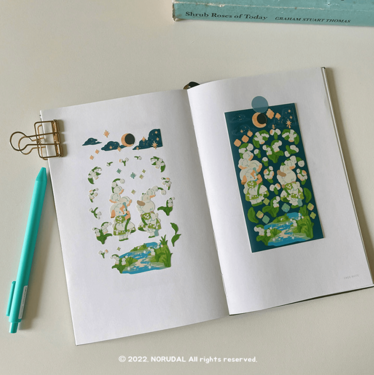 [NR04] Norudal Shop Flower Fairy Removable Sticker Sheet (options) - Norudal Shop_NR04S4 - Lily of the Valley_korean_sticker_stationery
