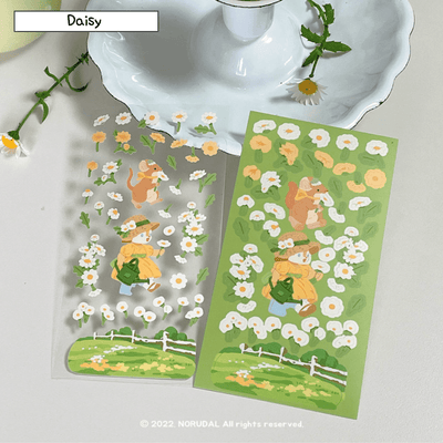 [NR04] Norudal Shop Flower Fairy Removable Sticker Sheet (options) - Norudal Shop_NR04S1 - Daisy_korean_sticker_stationery
