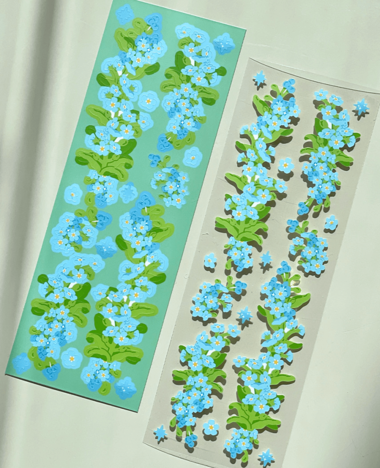 [NR16] Norudal Shop Wreath Confetti Removable Sticker Sheet (options) - Norudal Shop_NR16S3 - Forget Me Not (Blue)_korean_sticker_stationery