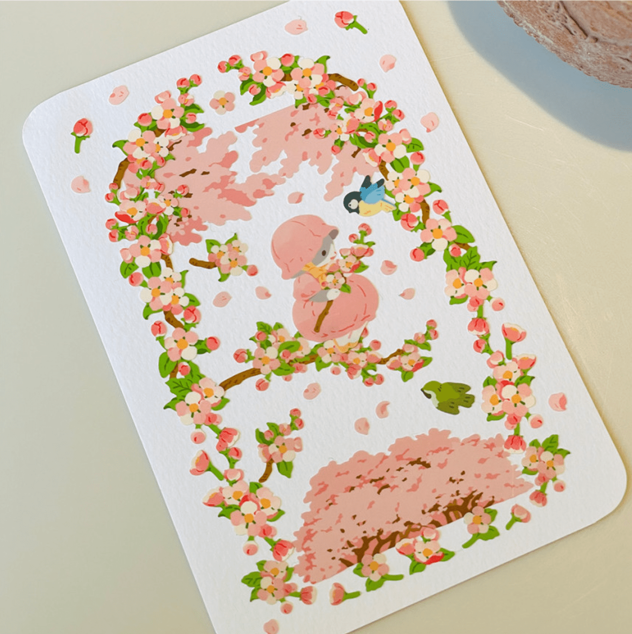 [NR16] Norudal Shop Wreath Confetti Removable Sticker Sheet (options) - Norudal Shop_NR16S5 - Apple Flower (Pink)_korean_sticker_stationery