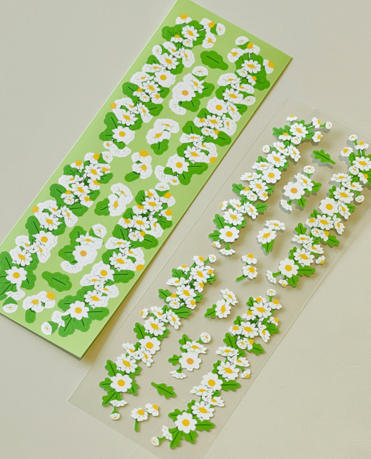 [NR16] Norudal Shop Wreath Confetti Removable Sticker Sheet (options) - Norudal Shop_NR16S1 - White Daisy_korean_sticker_stationery