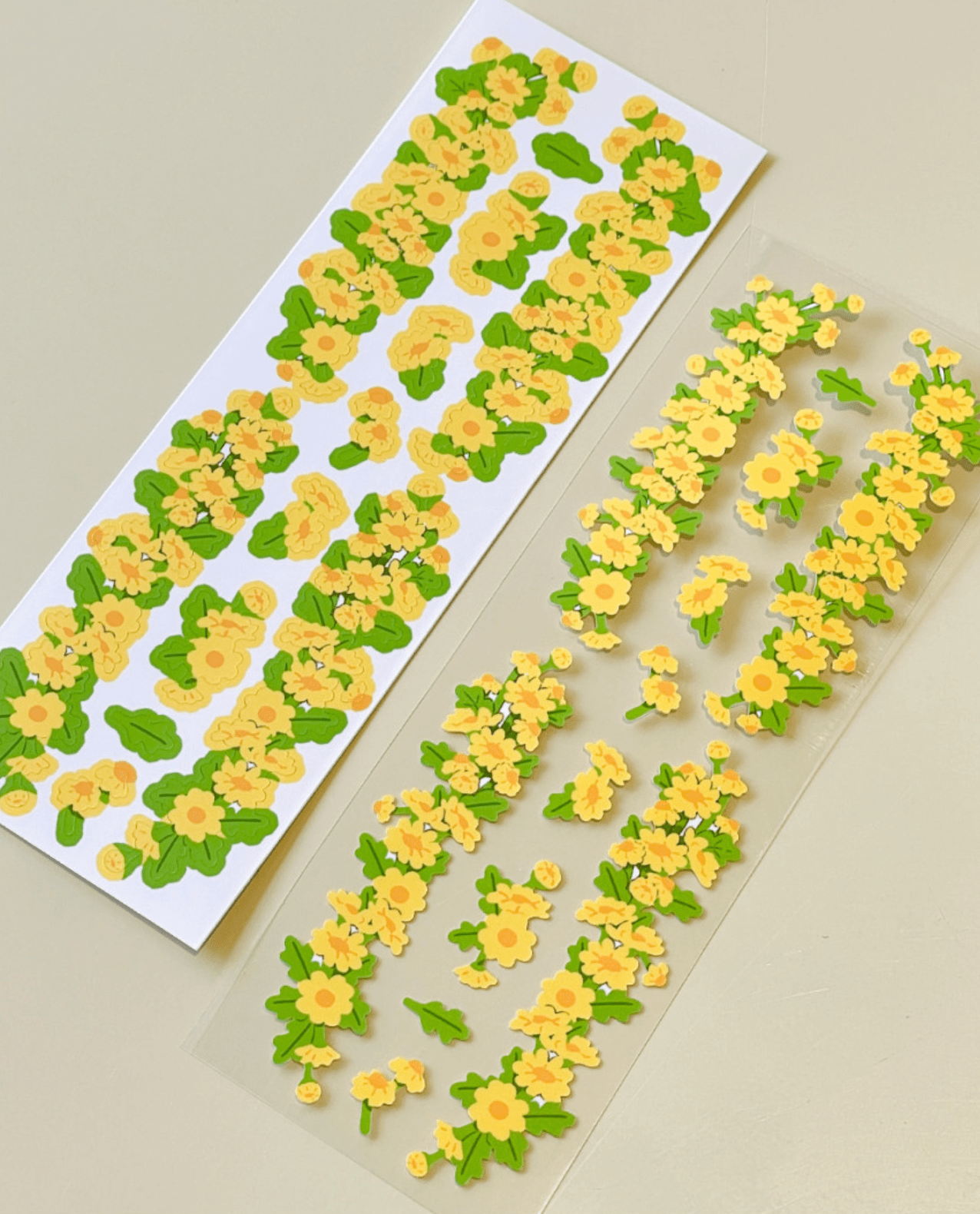 [NR16] Norudal Shop Wreath Confetti Removable Sticker Sheet (options) - Norudal Shop_NR16S2 - Yellow Daisy_korean_sticker_stationery