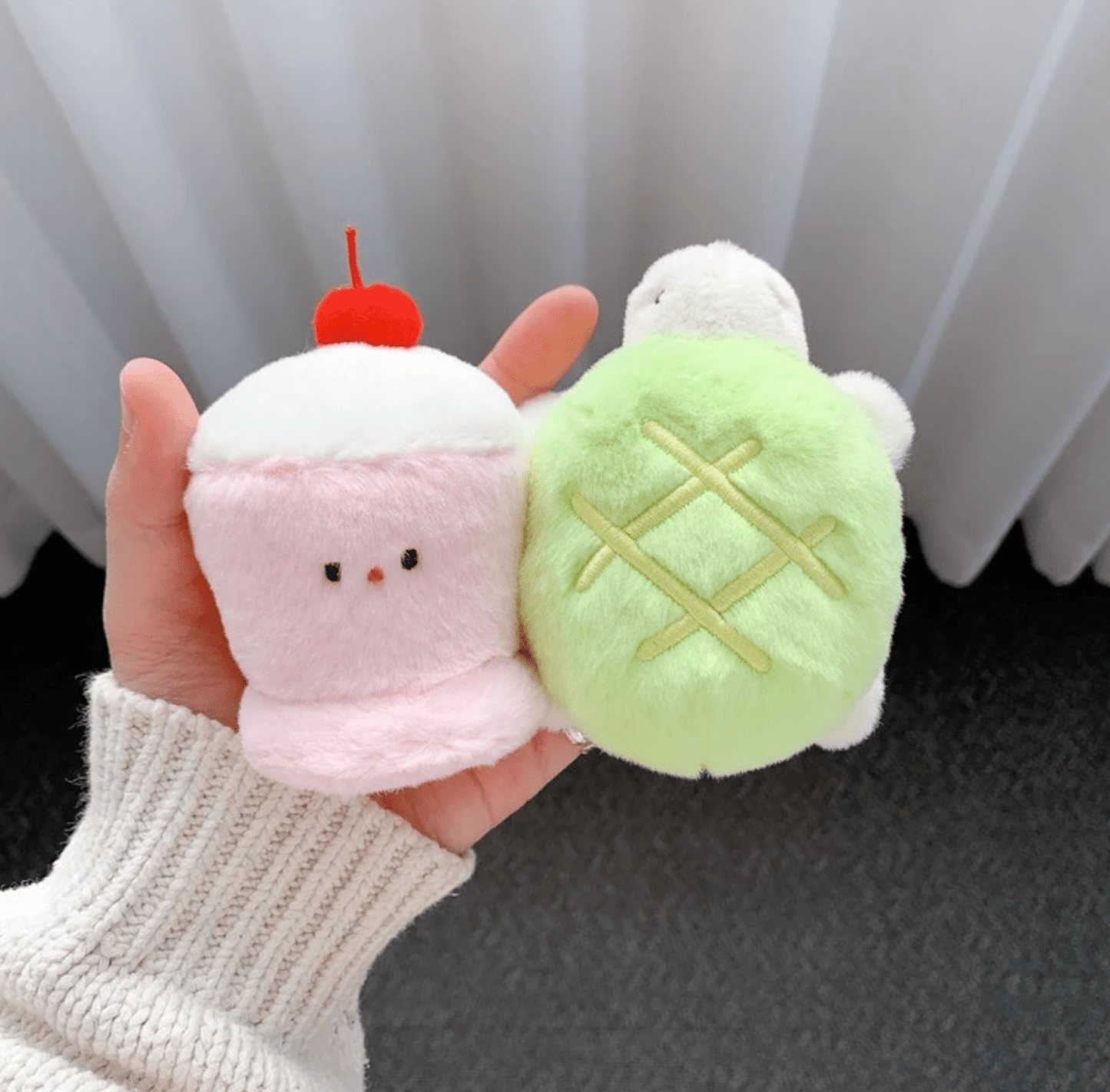 [PK12] Pinkrue Mini Plush 3PC Keyring Set (Singles/Set) - Pinkrue_PK12 - Set (3)_korean_sticker_stationery