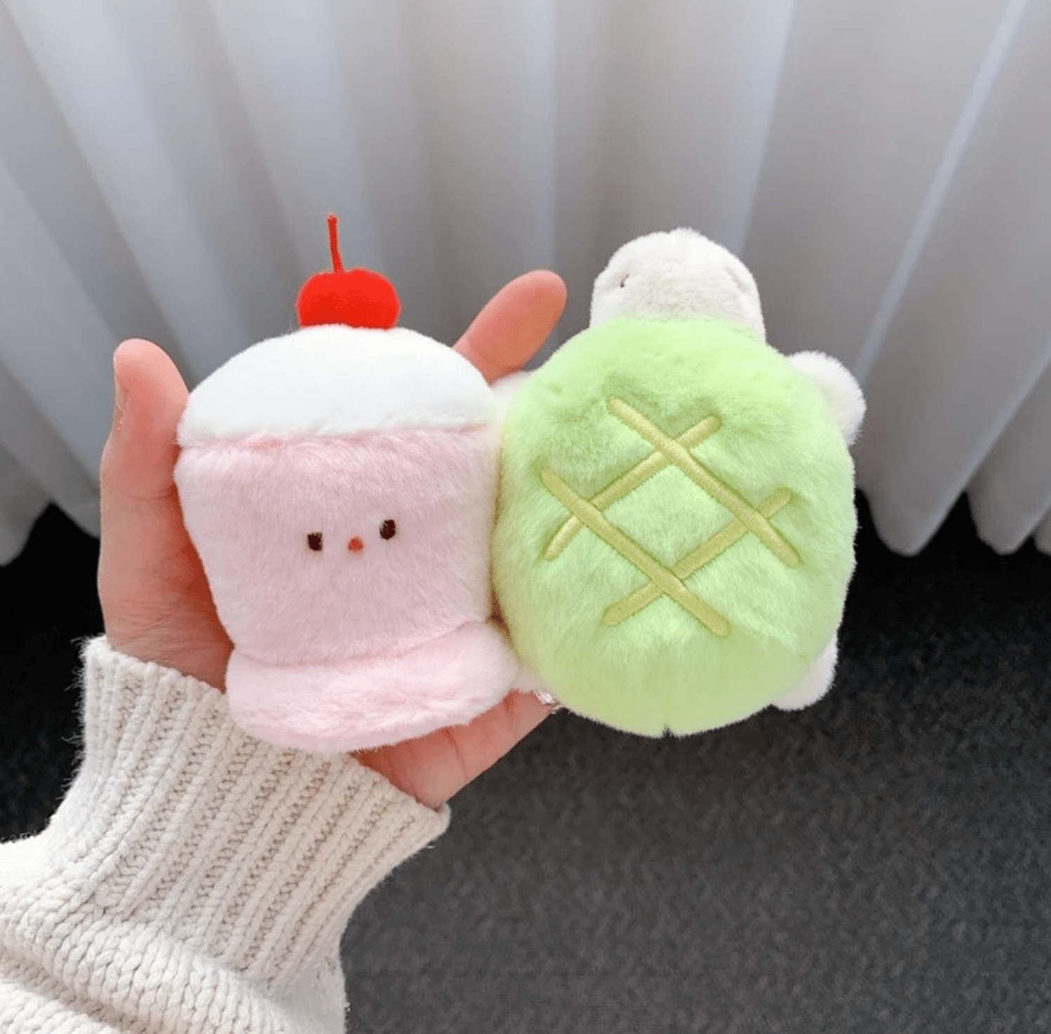 [PK12] Pinkrue Mini Plush 3PC Keyring Set (Singles/Set) - Pinkrue_PK12 - Set (3)_korean_sticker_stationery
