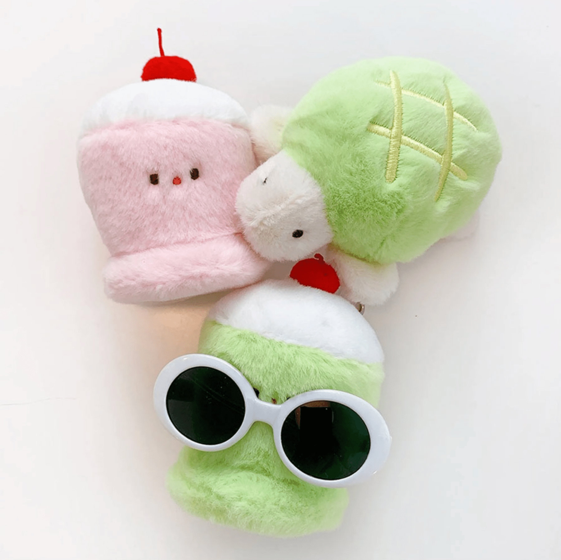 [PK12] Pinkrue Mini Plush 3PC Keyring Set (Singles/Set) - Pinkrue_PK12 - Set (3)_korean_sticker_stationery