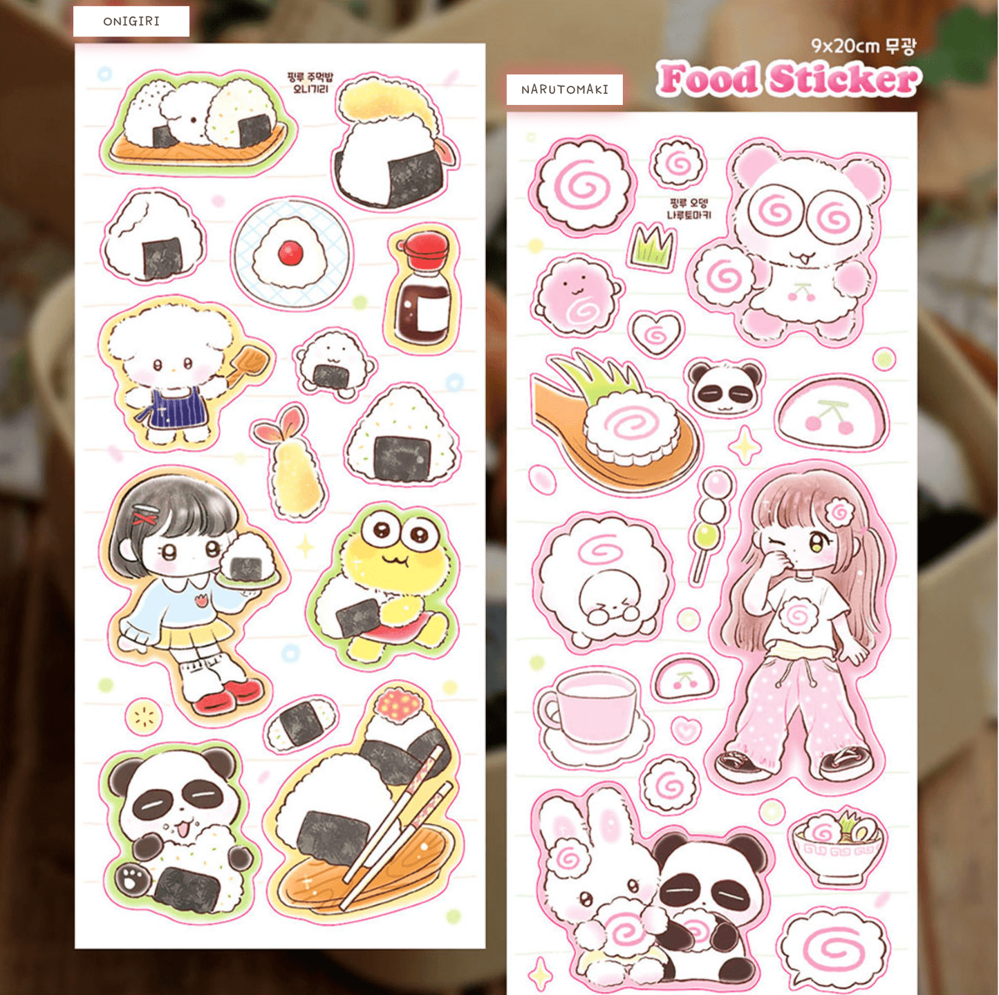 [PK13] Pinkrue Onigiri & Narutomaki Sticker Pack (Singles/Pack) - Pinkrue_PK13S1 - Onigiri_korean_sticker_stationery