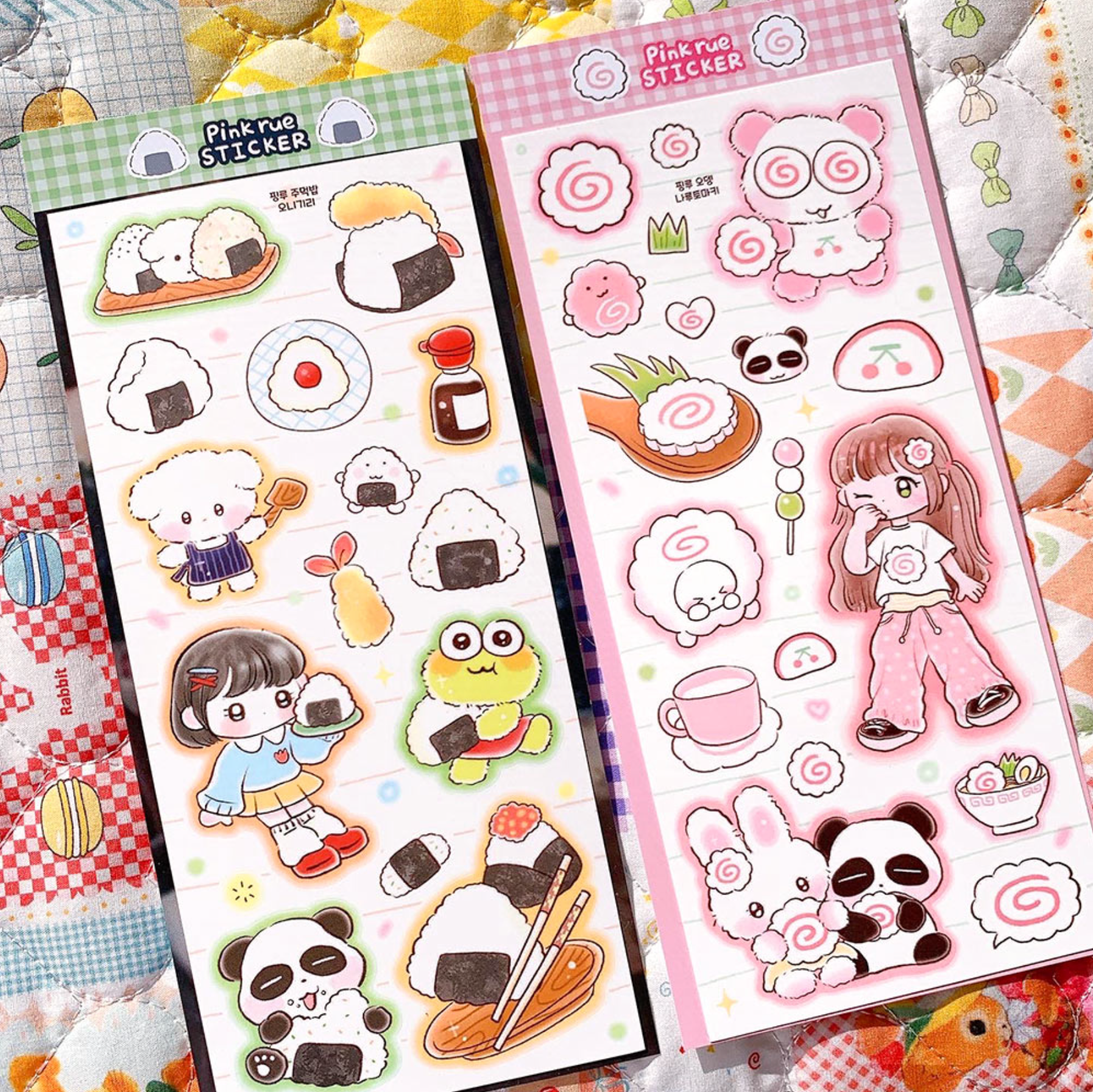 [PK13] Pinkrue Onigiri & Narutomaki Sticker Pack (Singles/Pack) - Pinkrue_PK13S5 - Memo Sticker Sheets (2)_korean_sticker_stationery