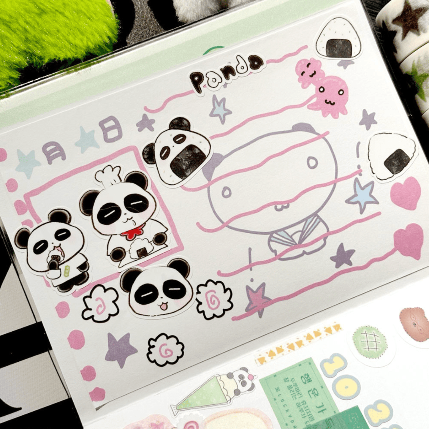 [PK13] Pinkrue Onigiri & Narutomaki Sticker Pack (Singles/Pack) - Pinkrue_PK13 - Pack_korean_sticker_stationery