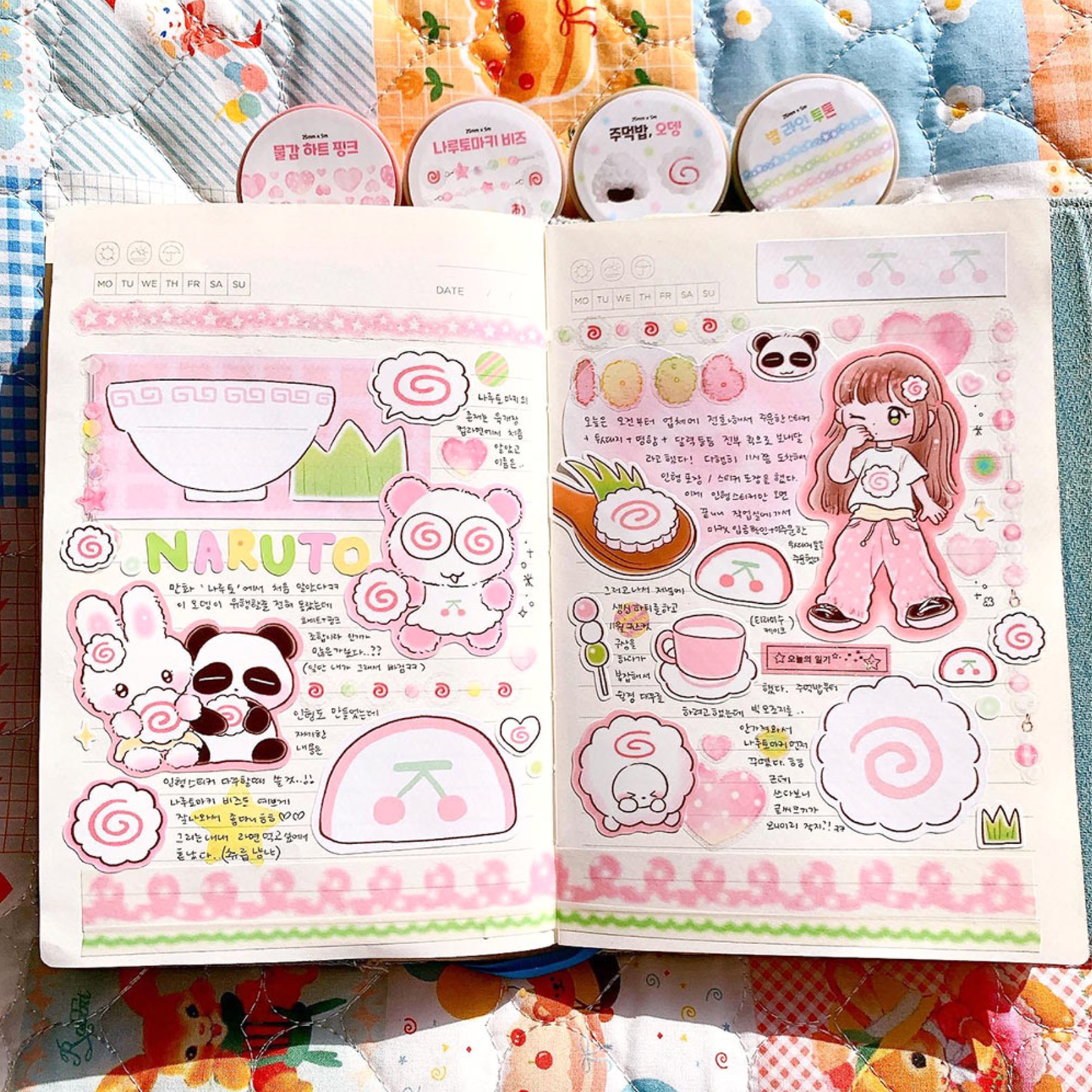 [PK13] Pinkrue Onigiri & Narutomaki Sticker Pack (Singles/Pack) - Pinkrue_PK13 - Pack_korean_sticker_stationery