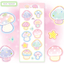 [PK18] Pinkrue Spring & Mushroom Sticker Pack (Singles/Pack) - Pinkrue_PK18S4 - Pastel Mushroom_korean_sticker_stationery
