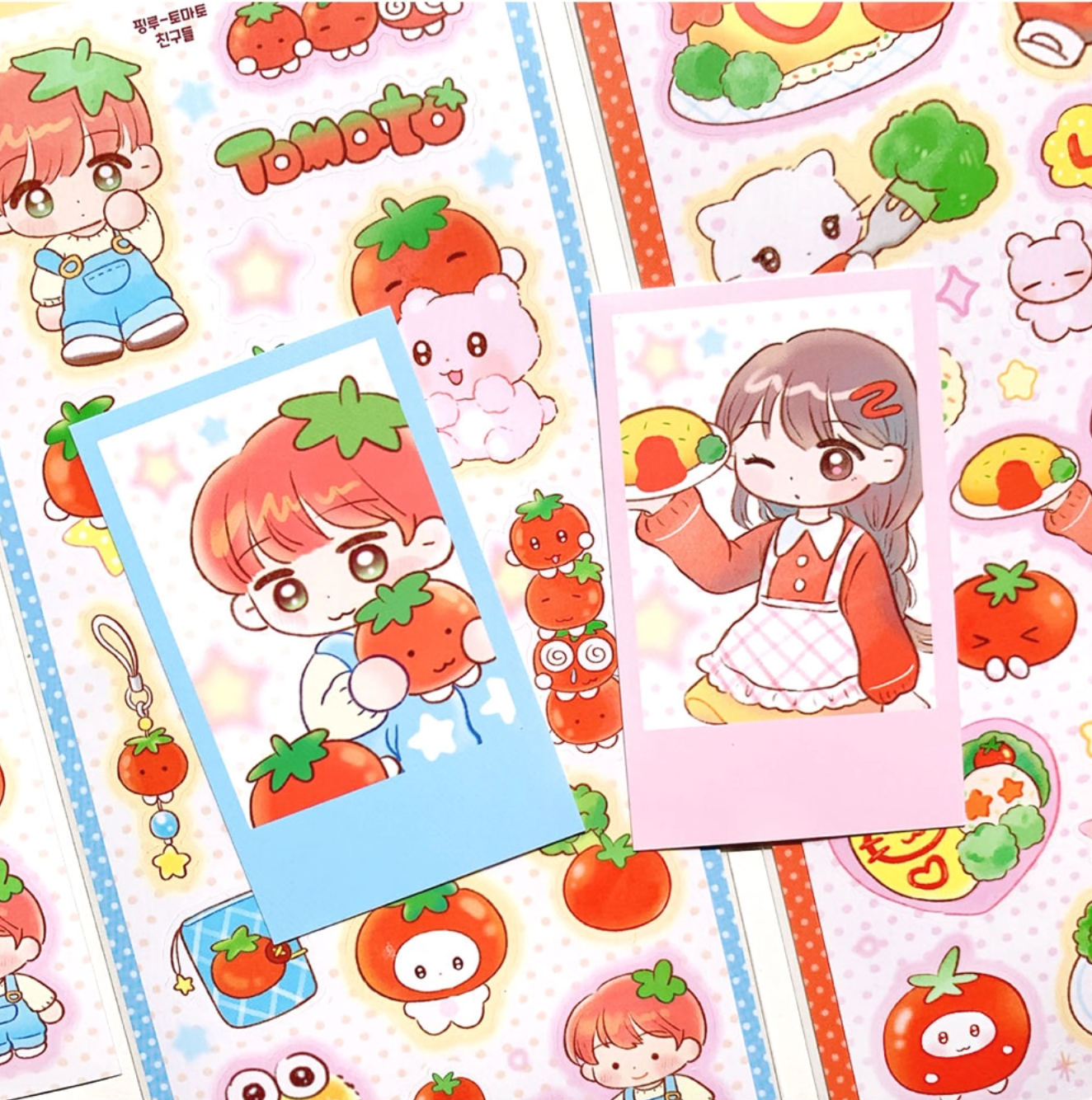 [PK24] Pinkrue Tomato Sticker Pack (Singles/Pack) - Pinkrue_PK24S4 - Memo Sticker Sheets (2)_korean_sticker_stationery