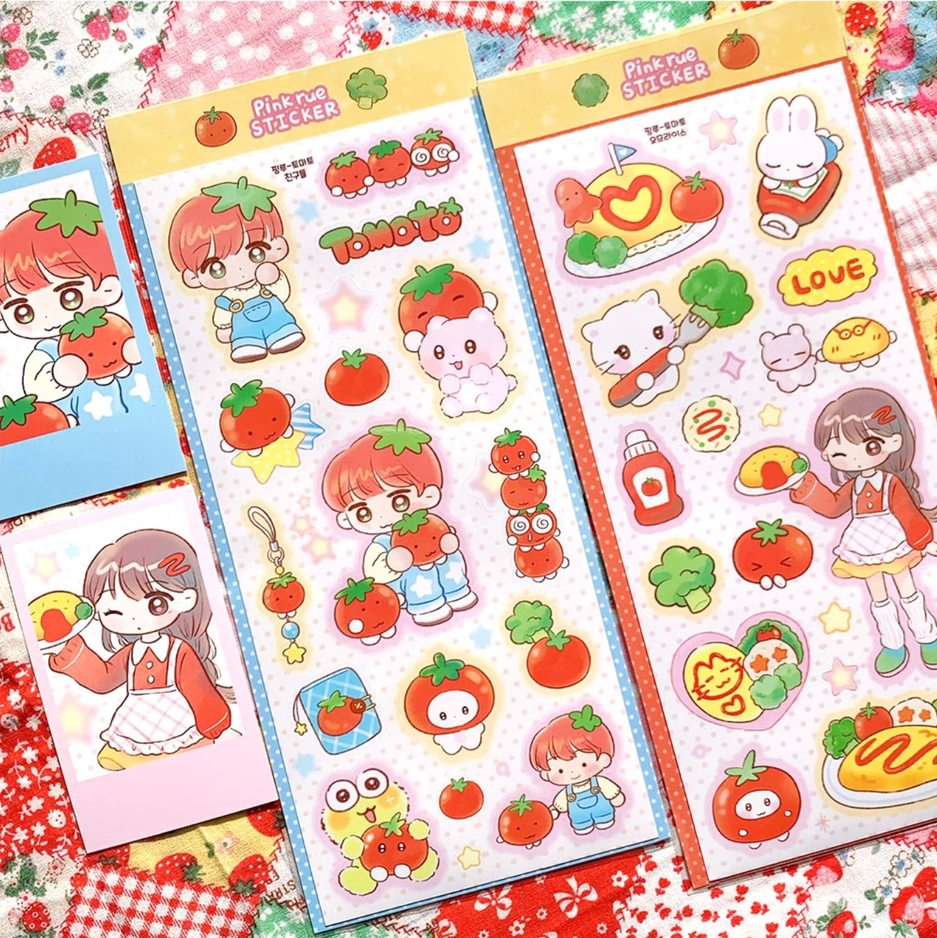 [PK24] Pinkrue Tomato Sticker Pack (Singles/Pack) - Pinkrue_PK24S4 - Memo Sticker Sheets (2)_korean_sticker_stationery