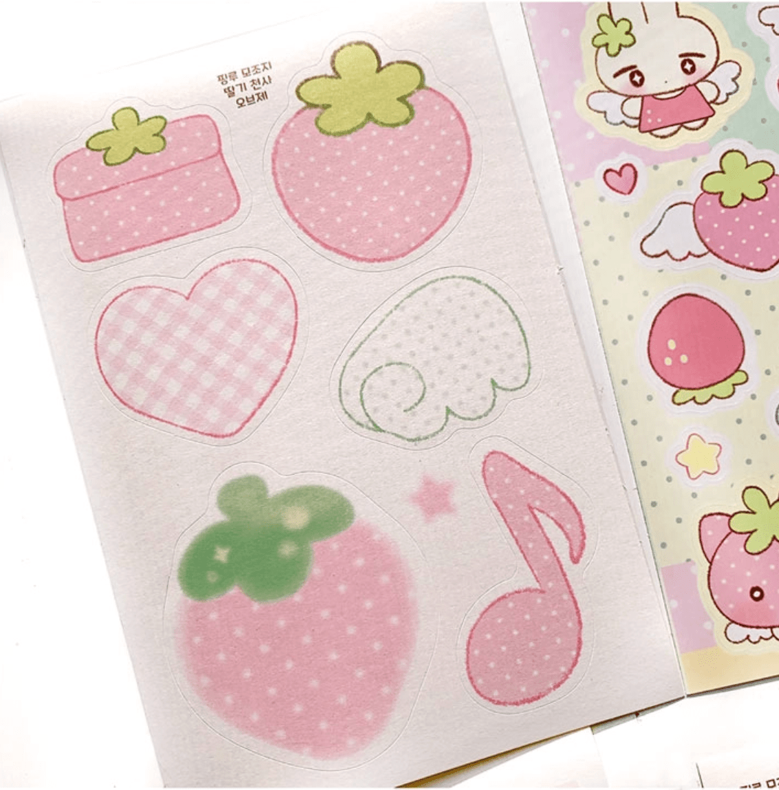 [PK27] Pinkrue Strawberry Angel Sticker Pack (Singles/Pack) - Pinkrue_PK27 - Pack_korean_sticker_stationery