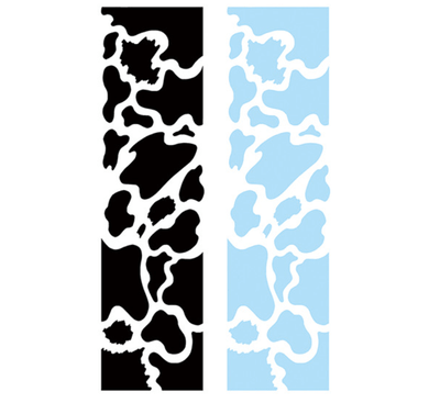 [PN01] Parknyam Cow Patterns Sticker Sheet (Black/Blue) - Parknyam_PN01S1 - Black_korean_sticker_stationery