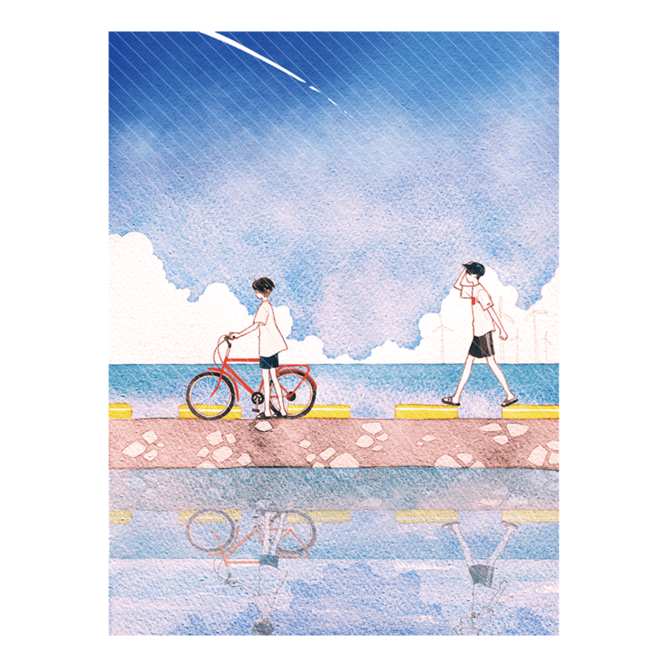 [PN09] Parknyam Hadori Sea Postcard - Parknyam__korean_sticker_stationery