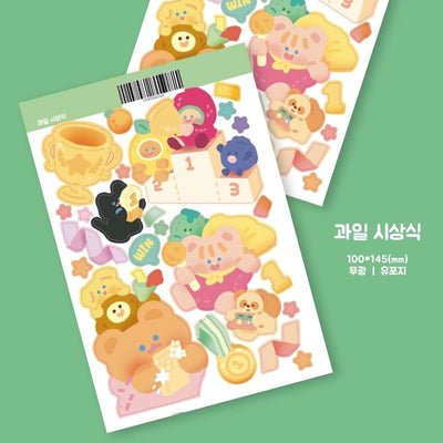 [PO02] Poku Poku Studio Fruit Sports Day Sticker - Poku Poku Studio_PO02 - Pack_korean_sticker_stationery