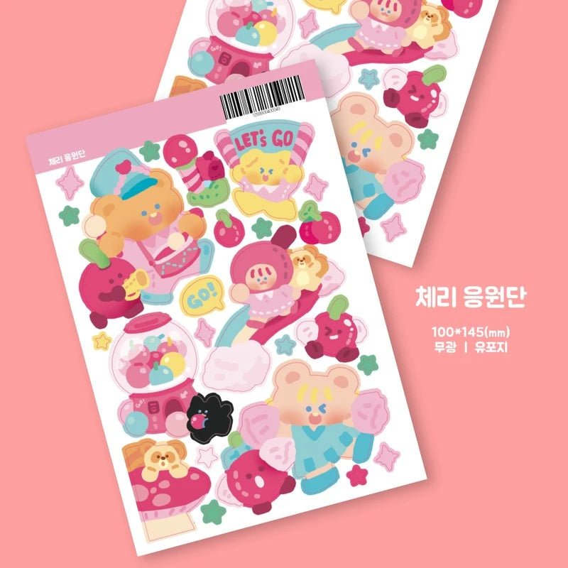 [PO02] Poku Poku Studio Fruit Sports Day Sticker - Poku Poku Studio_PO02 - Pack_korean_sticker_stationery