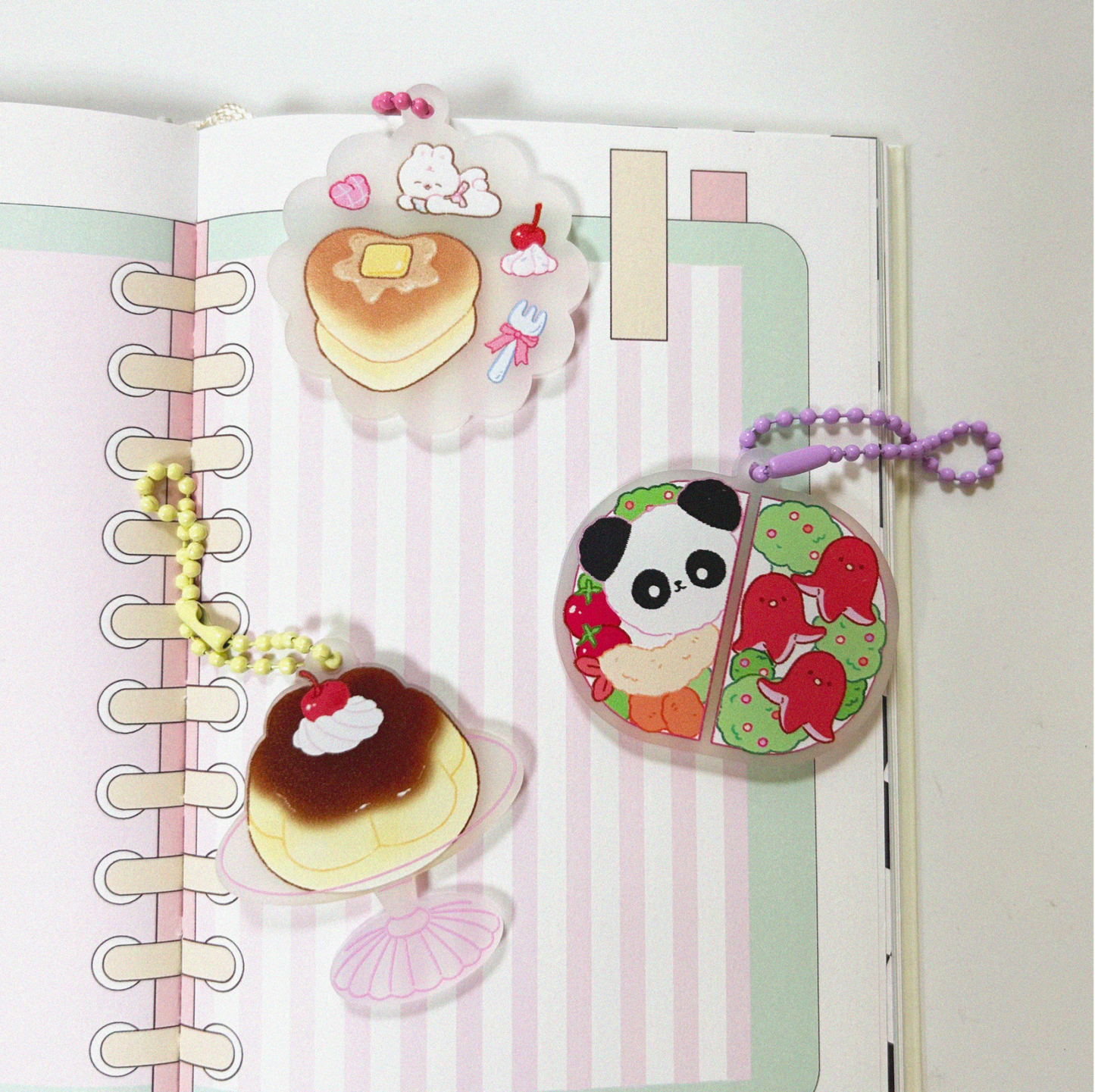 [PP01] Pompomroom Acrylic Keyring (options) - Pompomroom_PP04S1 - Strawberry Milk Pudding_korean_sticker_stationery